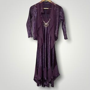 Komarov Textured Embellished Mini Dress + …